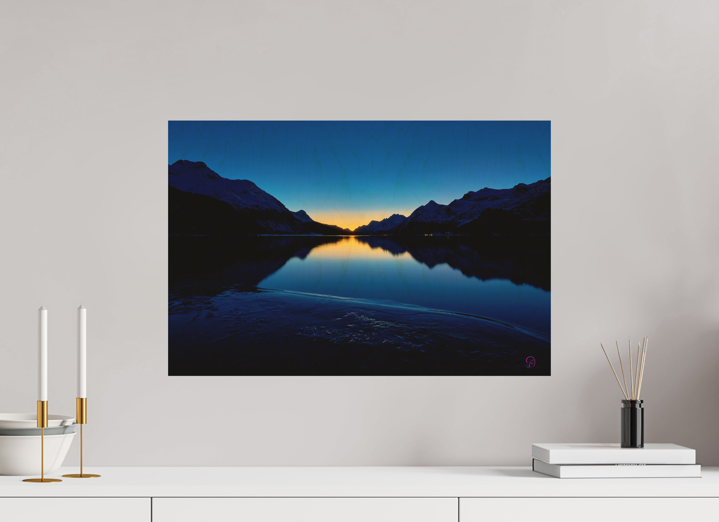 60 x 40 cm, Druck auf Holz Sils 15