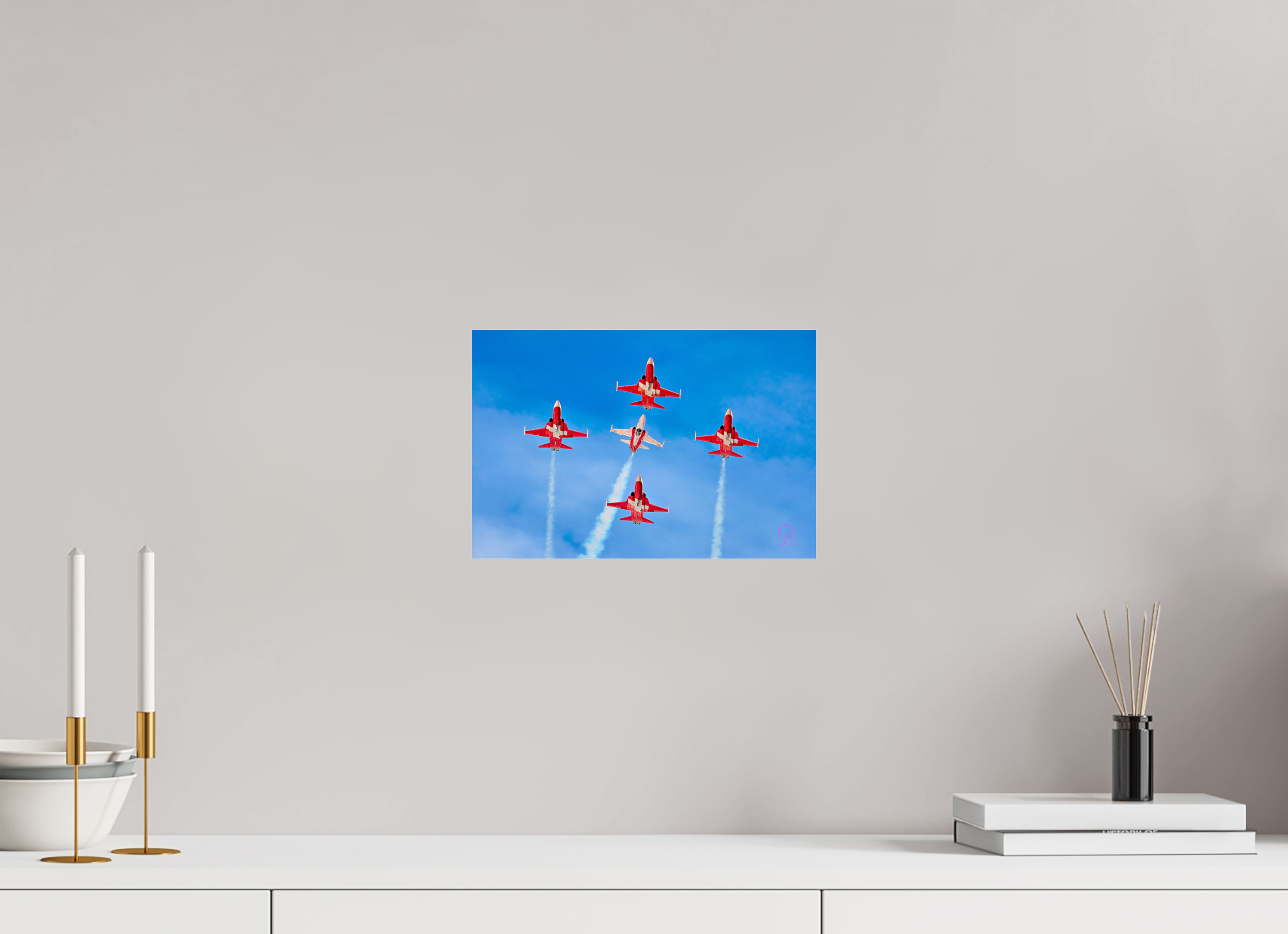 30 x 20 cm, Photo Print Under Acrylic Glass Patrouille Suisse 3