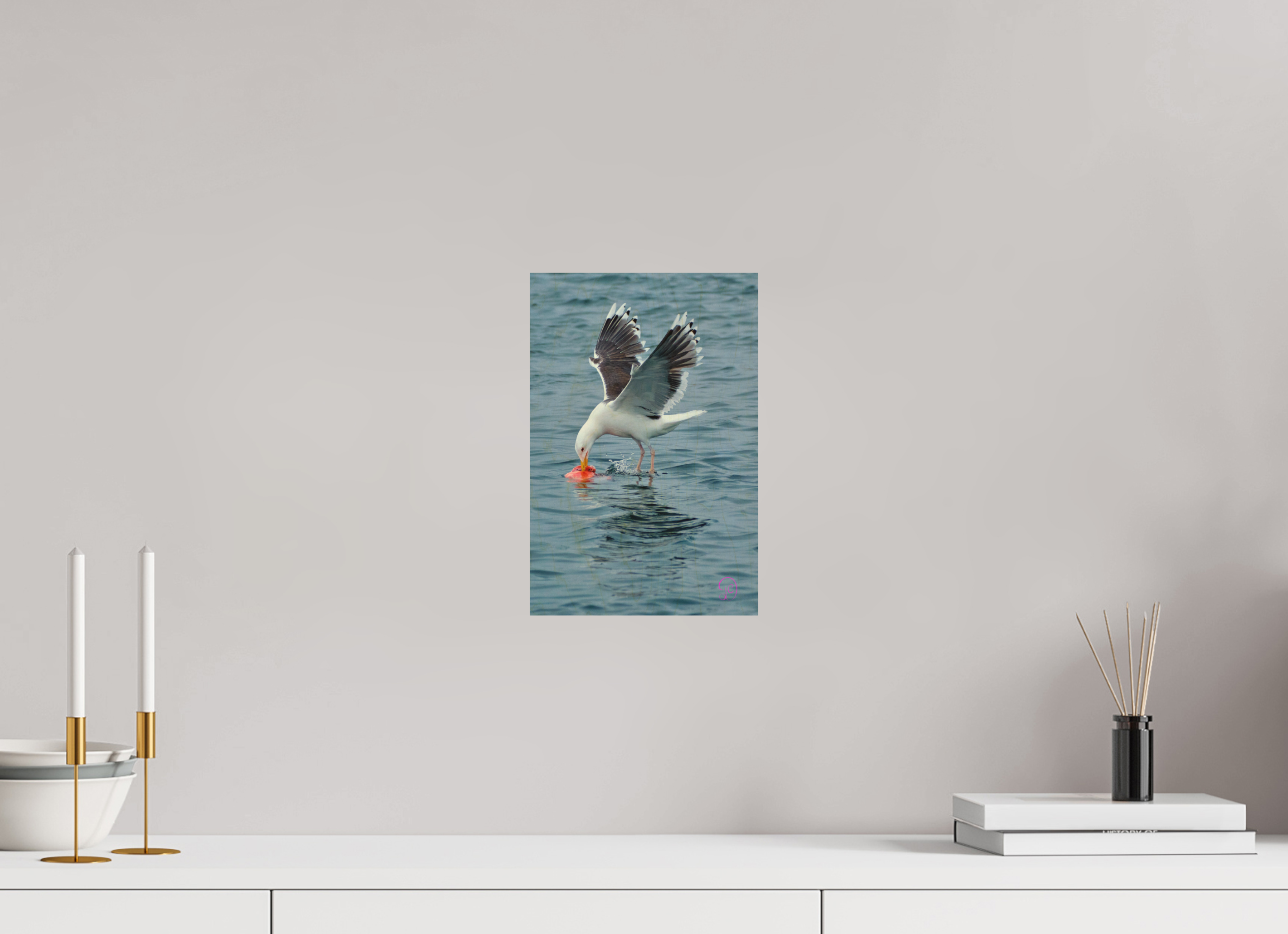 20 x 30 cm, Druck auf Holz Seagull 2