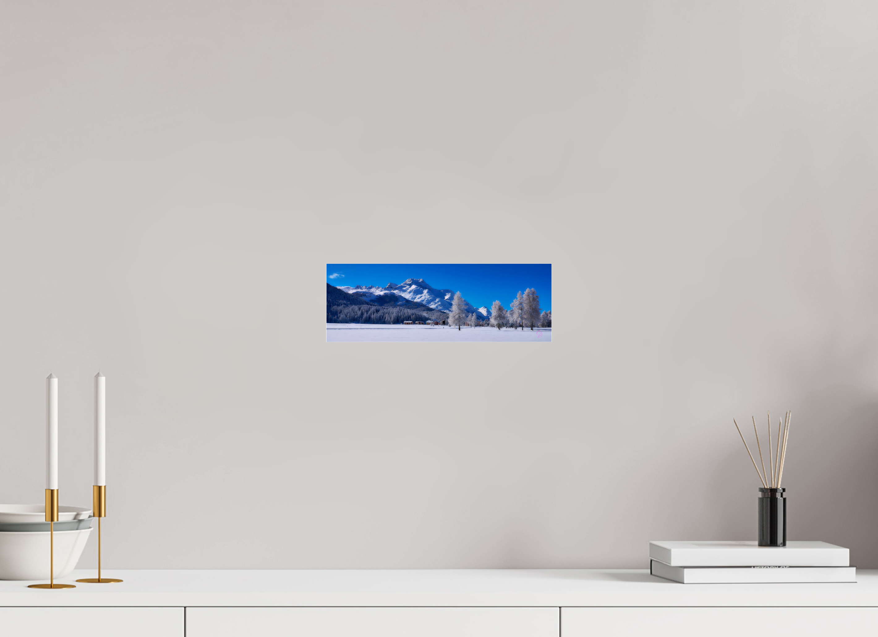 28.8 x 10 cm, Photo Print Under Acrylic Glass Sils Panorama 33