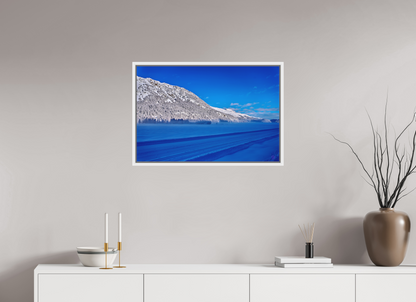 75 x 50 cm, Pigmentdruck,Acryl,Schattenrahmen weiss Sils 29