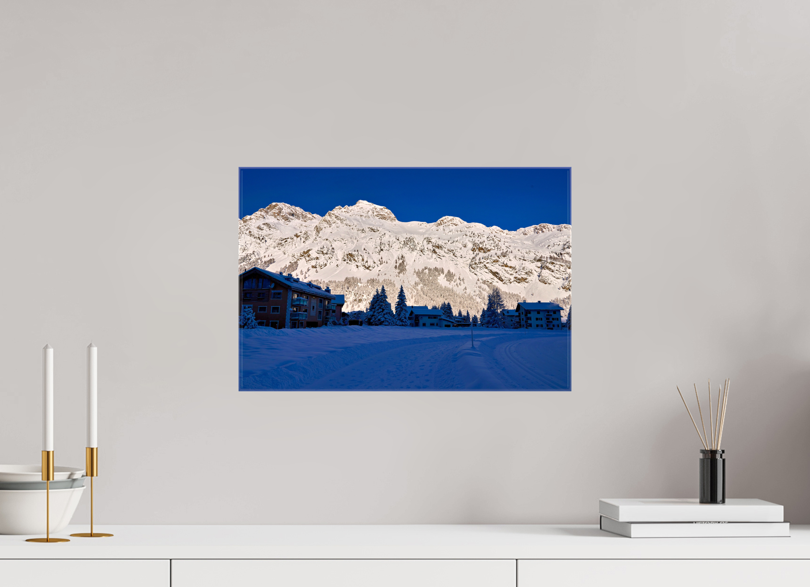 45 x 30 cm, Fotoleinwand glänzend ohne Rahmen Sils 28