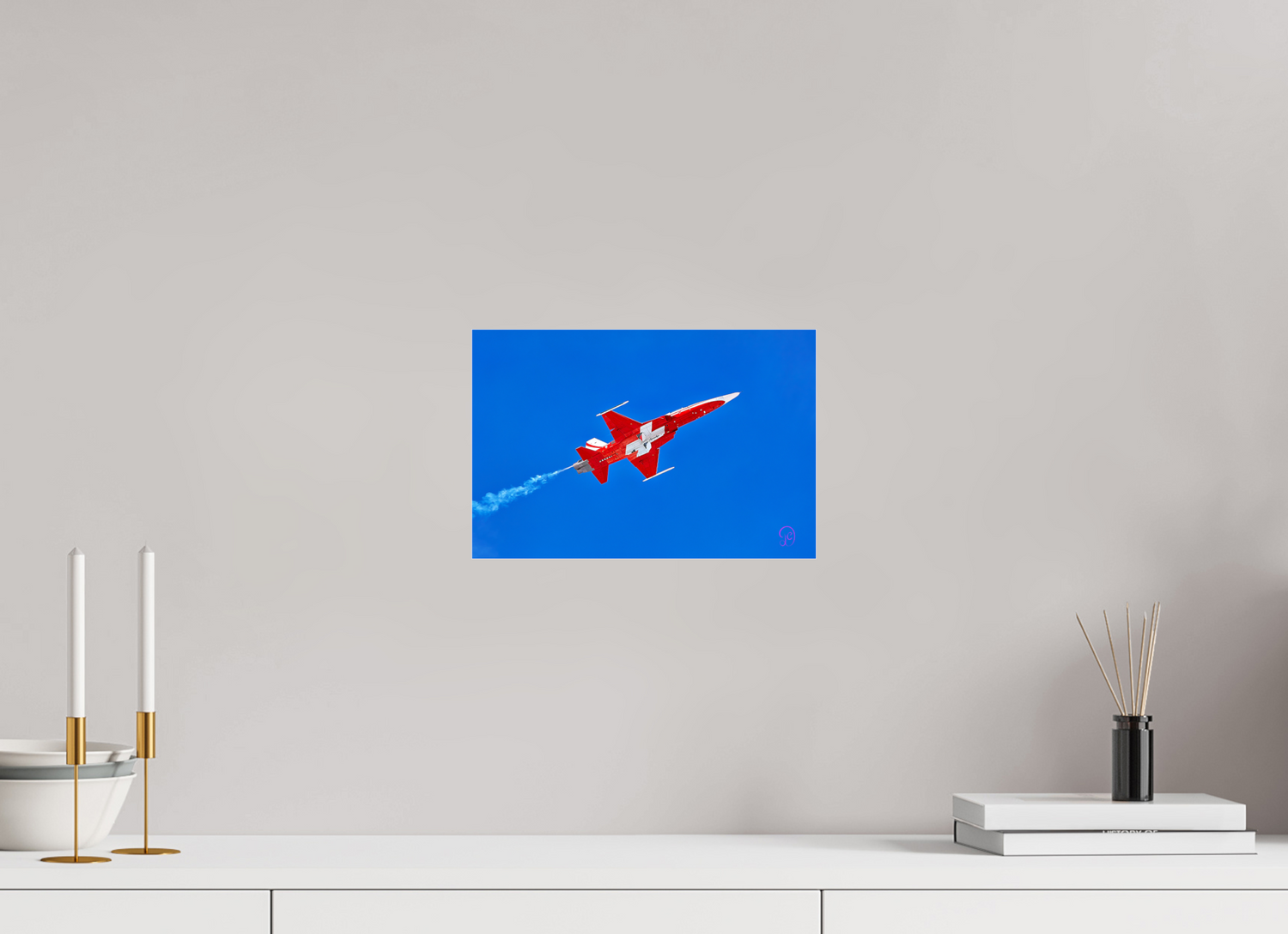 30 x 20 cm, Photo Print Under Acrylic Glass Patrouille Suisse 4