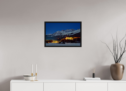 60 x 40 cm, Floating frame Eiche schwarz Sils 22
