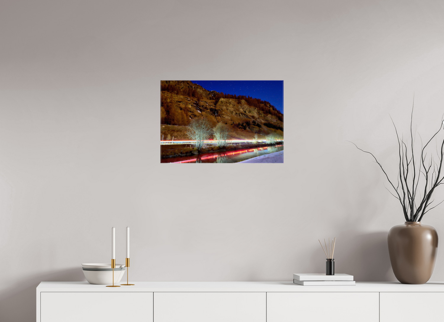 60 x 40 cm, Fotoleinwand glänzend ohne Rahmen Sils 24