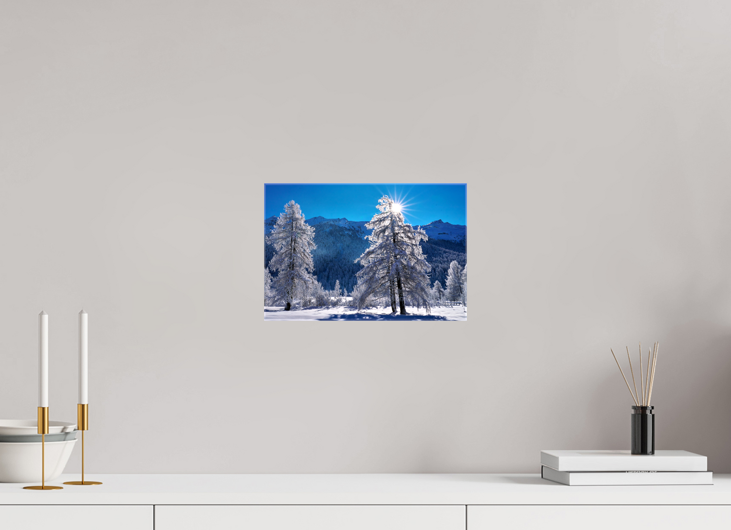30 x 20 cm, Fotoleinwand glänzend ohne Rahmen Sils 32