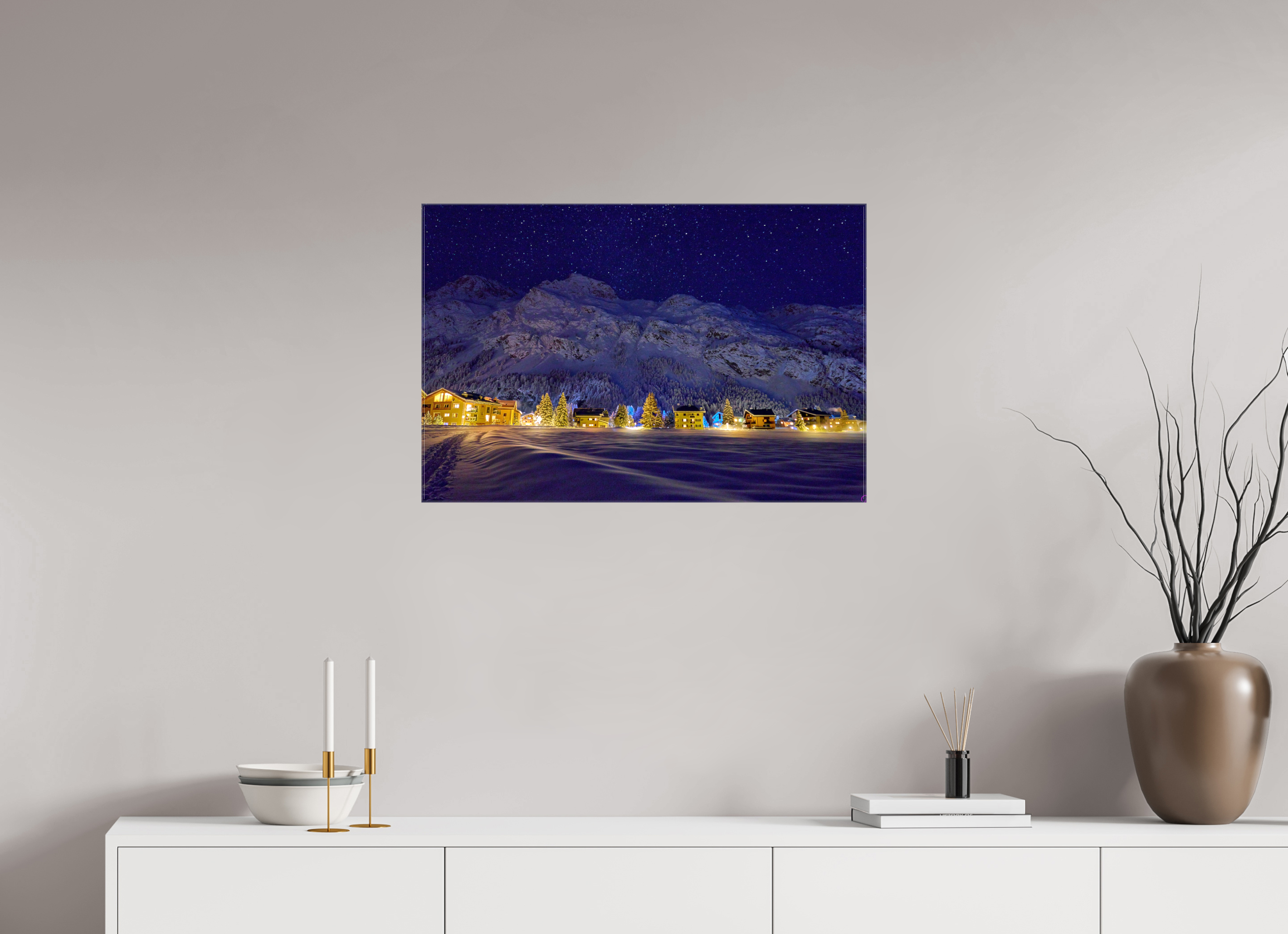 75 x 50 cm, Fotoleinwand glänzend ohne Rahmen Sils 27