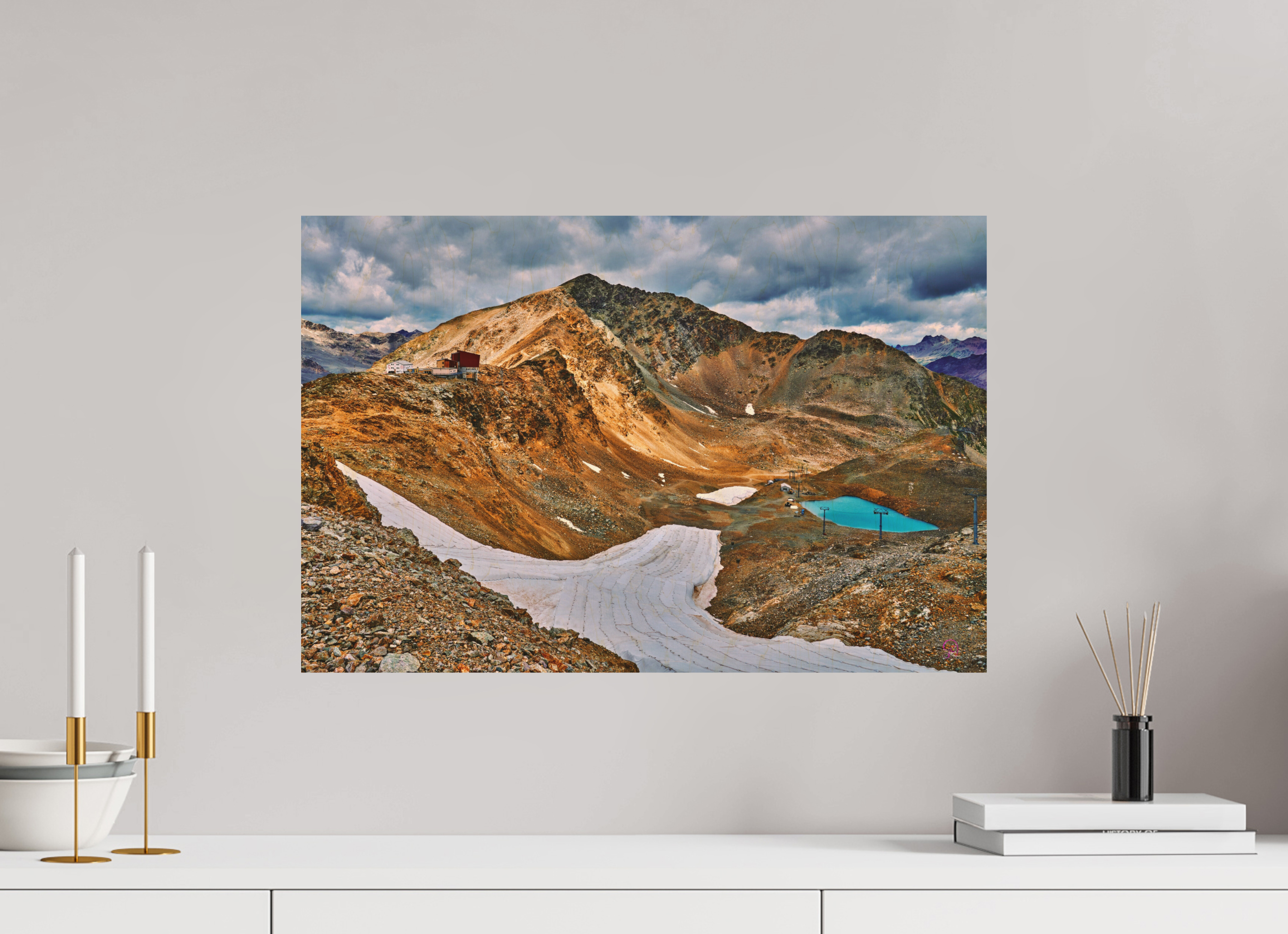 60 x 40 cm, Druck auf Holz Diavolezza 5